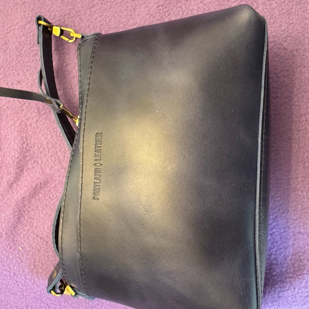 Portland Leather Cowboy Blue Crossbody Bag